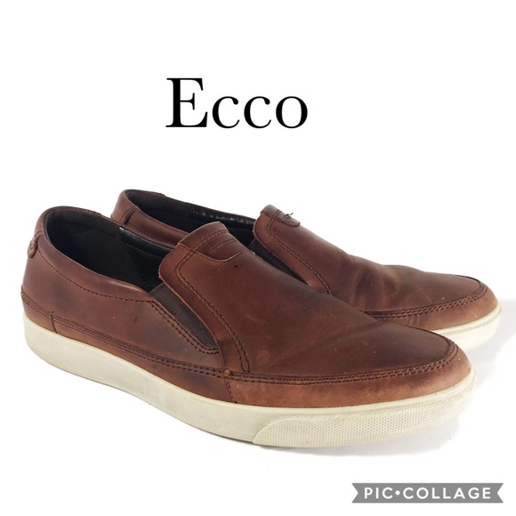 ecco mens slip on casual shoes